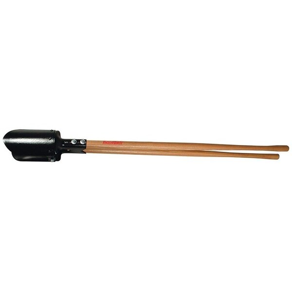 RazorBack Post Hole Digger with Wood Handle, 1112 in L Blade, Riveted